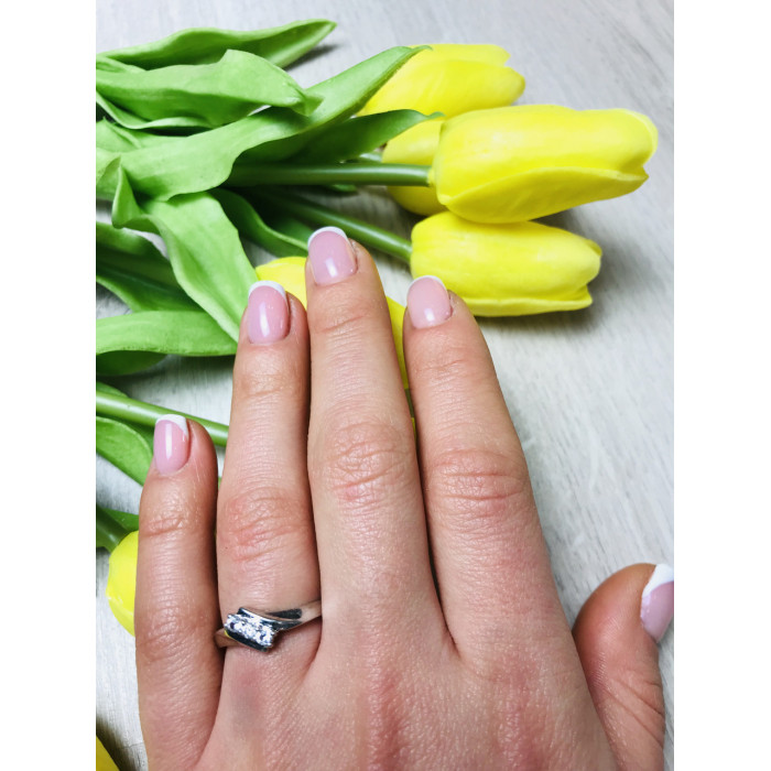 Sky Jewelry Серебряное кольцо с фианитами