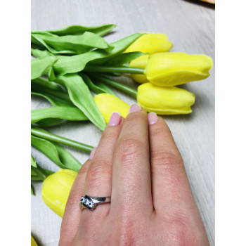 Sky Jewelry Серебряное кольцо с фианитами