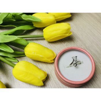 Sky Jewelry Серебряное кольцо с буквой V