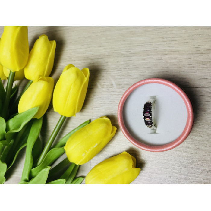 Sky Jewelry Серебряное кольцо с камнем Альмандин