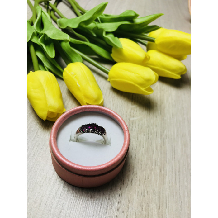 Sky Jewelry Серебряное кольцо с камнем Альмандин