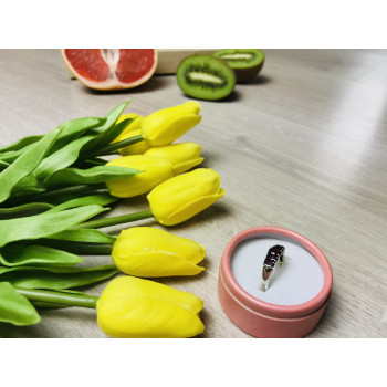 Sky Jewelry Серебряное кольцо с камнем Альмандин