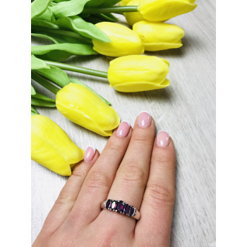 Sky Jewelry Серебряное кольцо с камнем Альмандин