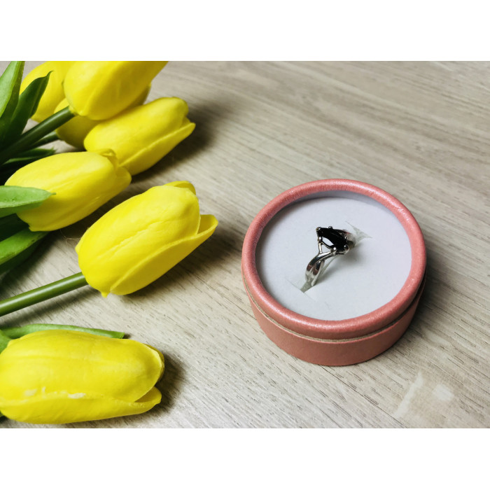 Sky Jewelry Серебряное кольцо с черным нефритом