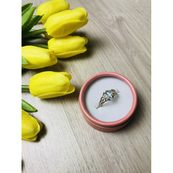 Sky Jewelry Серебряное кольцо с камнем топаз