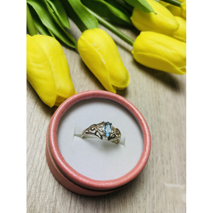 Sky Jewelry Серебряное кольцо с камнем топаз