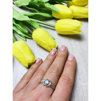 Sky Jewelry Серебряное кольцо с камнем топаз