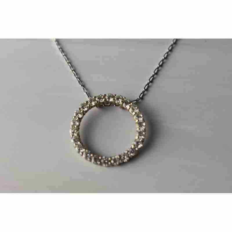 Sky Jewelry Серебряная цепочка с кулоном фианиты