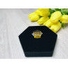 Sky Jewelry Серебряное кольцо в позолоте с желтым фианитом