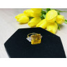 Sky Jewelry Серебряное кольцо в позолоте с желтым фианитом