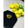 Sky Jewelry Серебряное кольцо в позолоте с желтым фианитом
