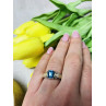 Sky Jewelry Серебряное кольцо с голубой шпинелью