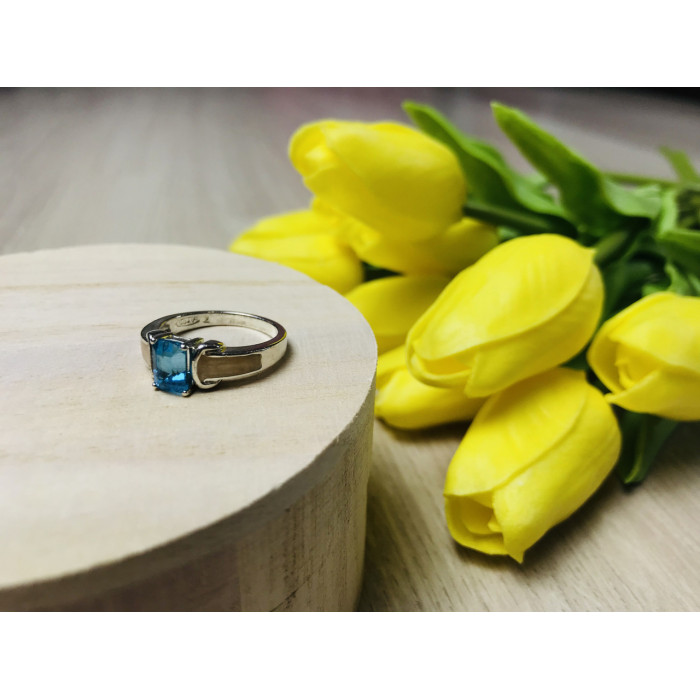 Sky Jewelry Серебряное кольцо с голубой шпинелью