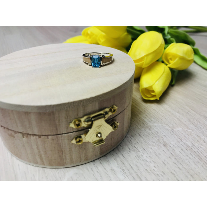 Sky Jewelry Серебряное кольцо с голубой шпинелью