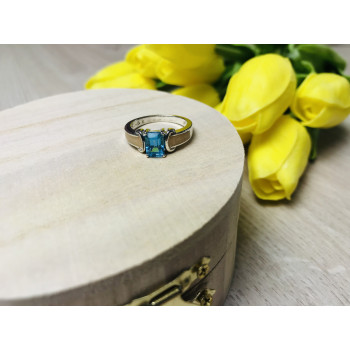 Sky Jewelry Серебряное кольцо с голубой шпинелью