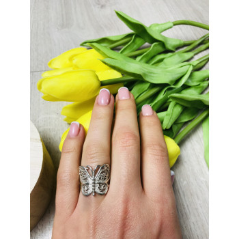 Sky Jewelry Серебряное кольцо бабочка