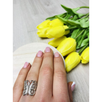 Sky Jewelry Серебряное кольцо бабочка