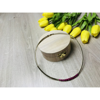 Sky Jewelry Серебряное ожерелье в позолоте с розовым Топазом