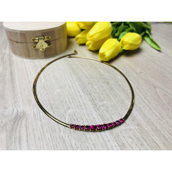 Sky Jewelry Серебряное ожерелье в позолоте с розовым Топазом