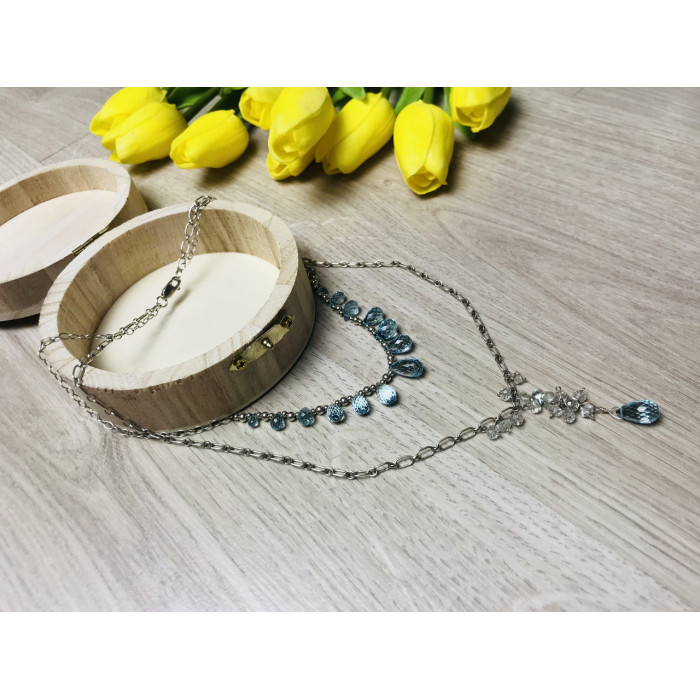 Sky Jewelry Ожерелье с голубым Жадеитом