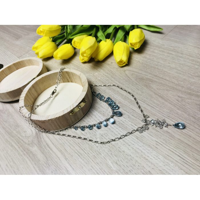 Sky Jewelry Ожерелье с голубым Жадеитом