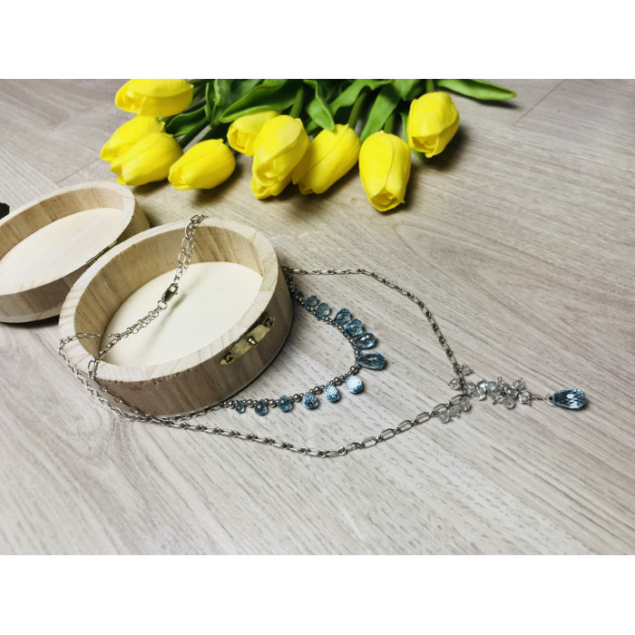 Sky Jewelry Ожерелье с голубым Жадеитом