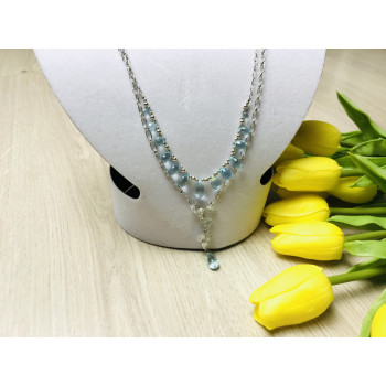 Sky Jewelry Ожерелье с голубым Жадеитом