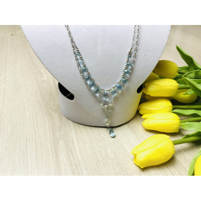 Sky Jewelry Ожерелье с голубым Жадеитом