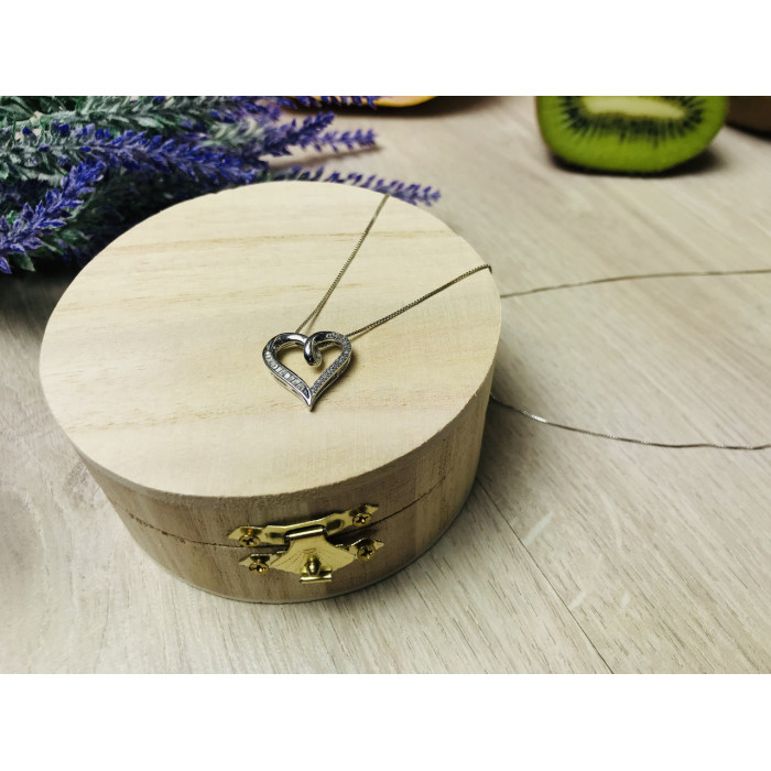 Sky Jewelry Серебряная цепочка с кулоном сердце