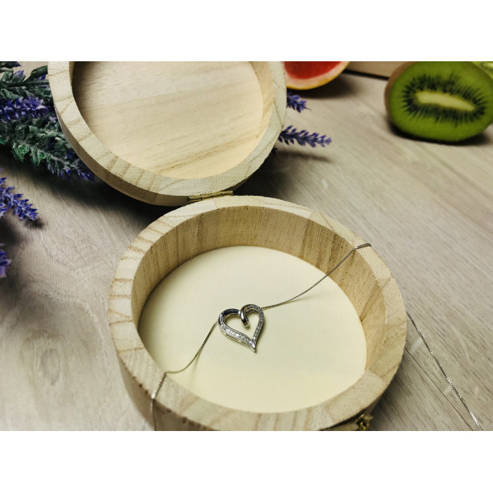 Sky Jewelry Серебряная цепочка с кулоном сердце