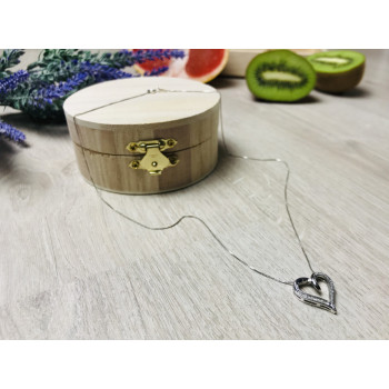 Sky Jewelry Серебряная цепочка с кулоном сердце