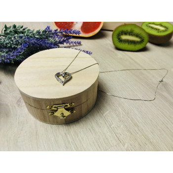 Sky Jewelry Серебряная цепочка с кулоном сердце