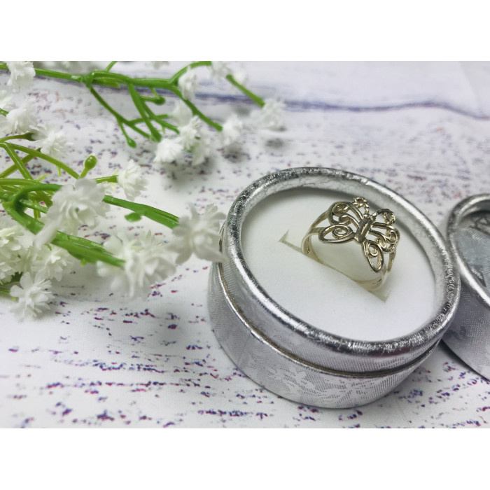 Sky Jewelry Серебряное кольцо бабочка 925 проба