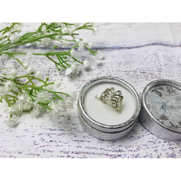 Sky Jewelry Серебряное кольцо бабочка 925 проба