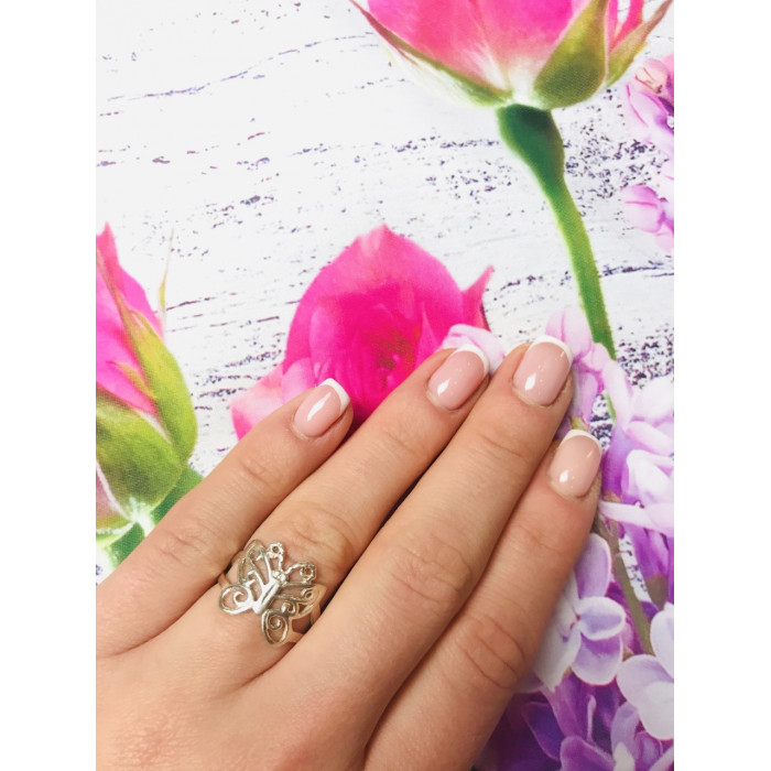 Sky Jewelry Серебряное кольцо бабочка 925 проба