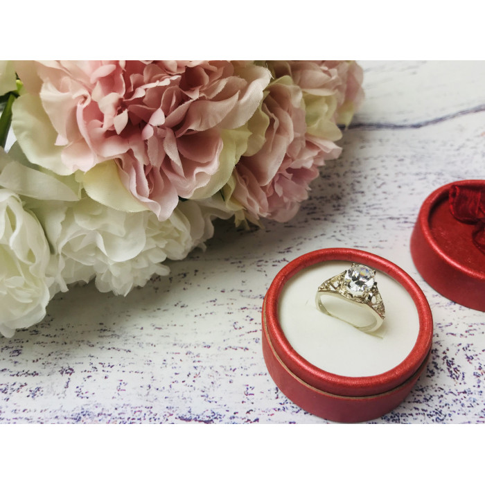 Sky Jewelry Серебряное кольцо с фианитом