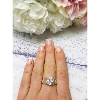 Sky Jewelry Серебряное кольцо с фианитом