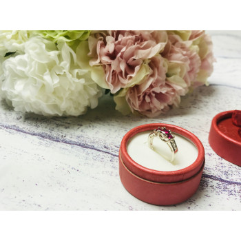 Sky Jewelry Серебряное кольцо с камнями розовая Шпинель