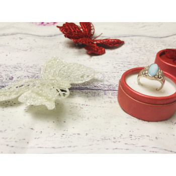 Sky Jewelry Серебряное кольцо с голубой вставкой