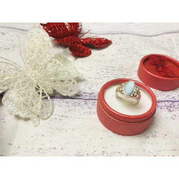 Sky Jewelry Серебряное кольцо с голубой вставкой