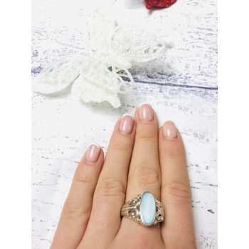 Sky Jewelry Серебряное кольцо с голубой вставкой
