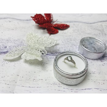 Sky Jewelry Серебряное кольцо с камнем Гошенит (берилл)