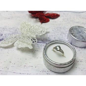 Sky Jewelry Серебряное кольцо с камнем Гошенит (берилл)