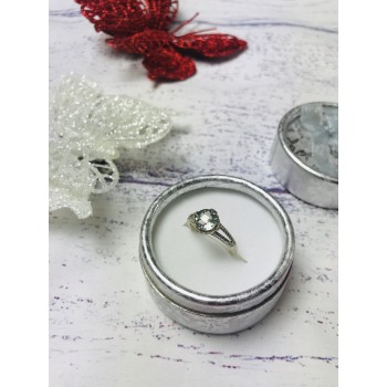 Sky Jewelry Серебряное кольцо с камнем Гошенит (берилл)