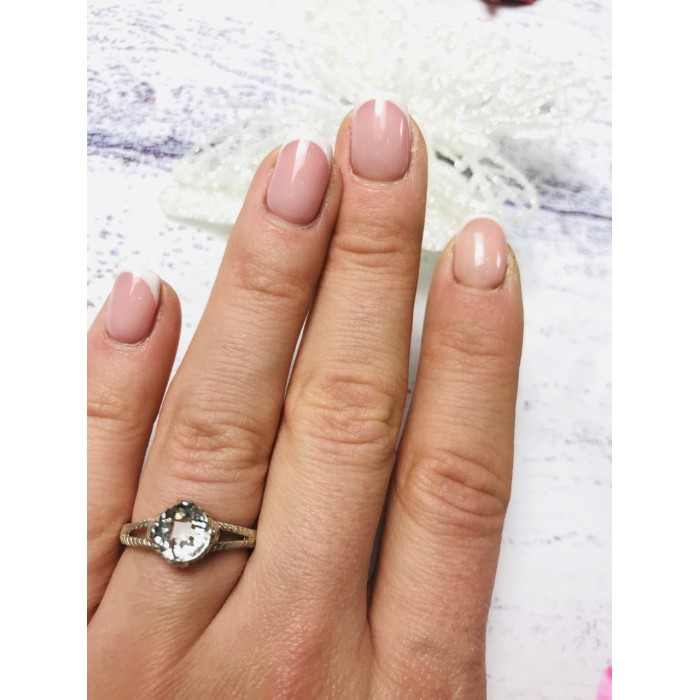 Sky Jewelry Серебряное кольцо с камнем Гошенит (берилл)