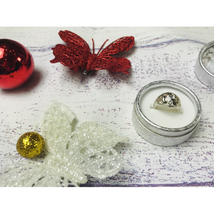 Sky Jewelry Серебряное кольцо с золотыми вставками