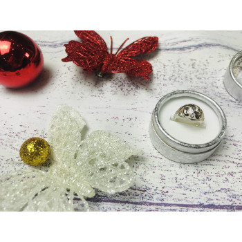 Sky Jewelry Серебряное кольцо с золотыми вставками