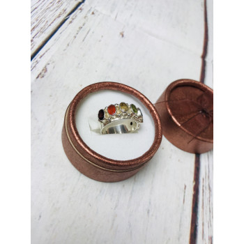 Sky Jewelry Серебряное кольцо с натуральными камнями