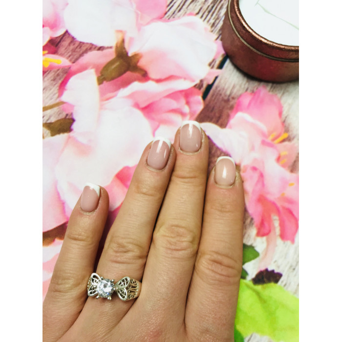 Sky Jewelry Серебряное кольцо с фианитом