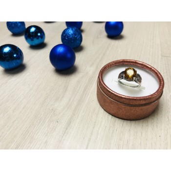 Sky Jewelry Серебряное кольцо с камнем Желтый Сапфир